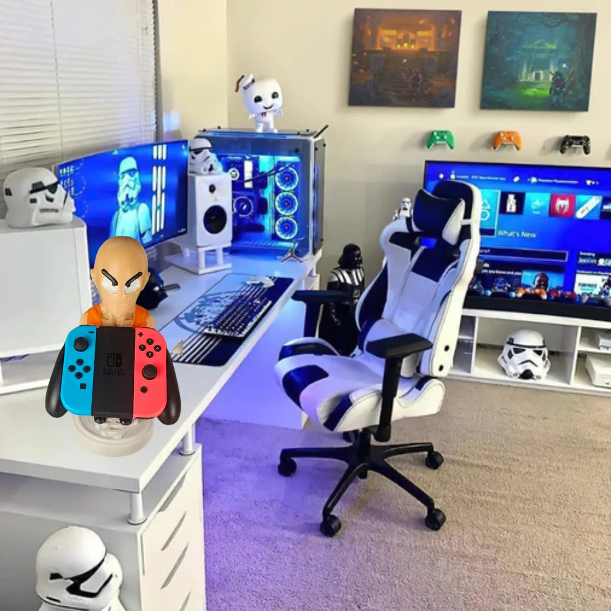 🟠 Soporte para Mandos – Edición Krilin 🎮🔥