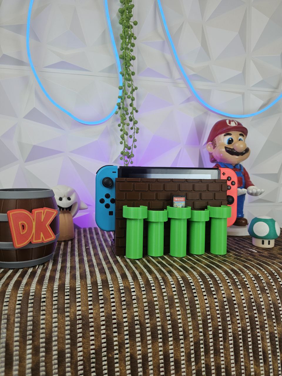 🎮 Soporte para Dock Mario Bros – ¡Organiza hasta 18 juegos!
