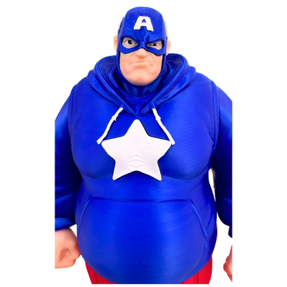 Capitán América Gordo figura 3D