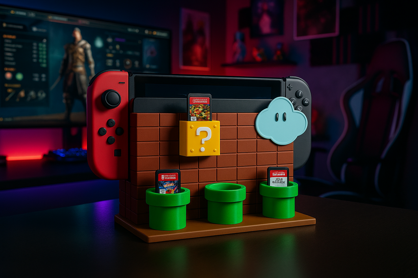 🎮 Soporte Mario Bros para Dock de Nintendo Switch