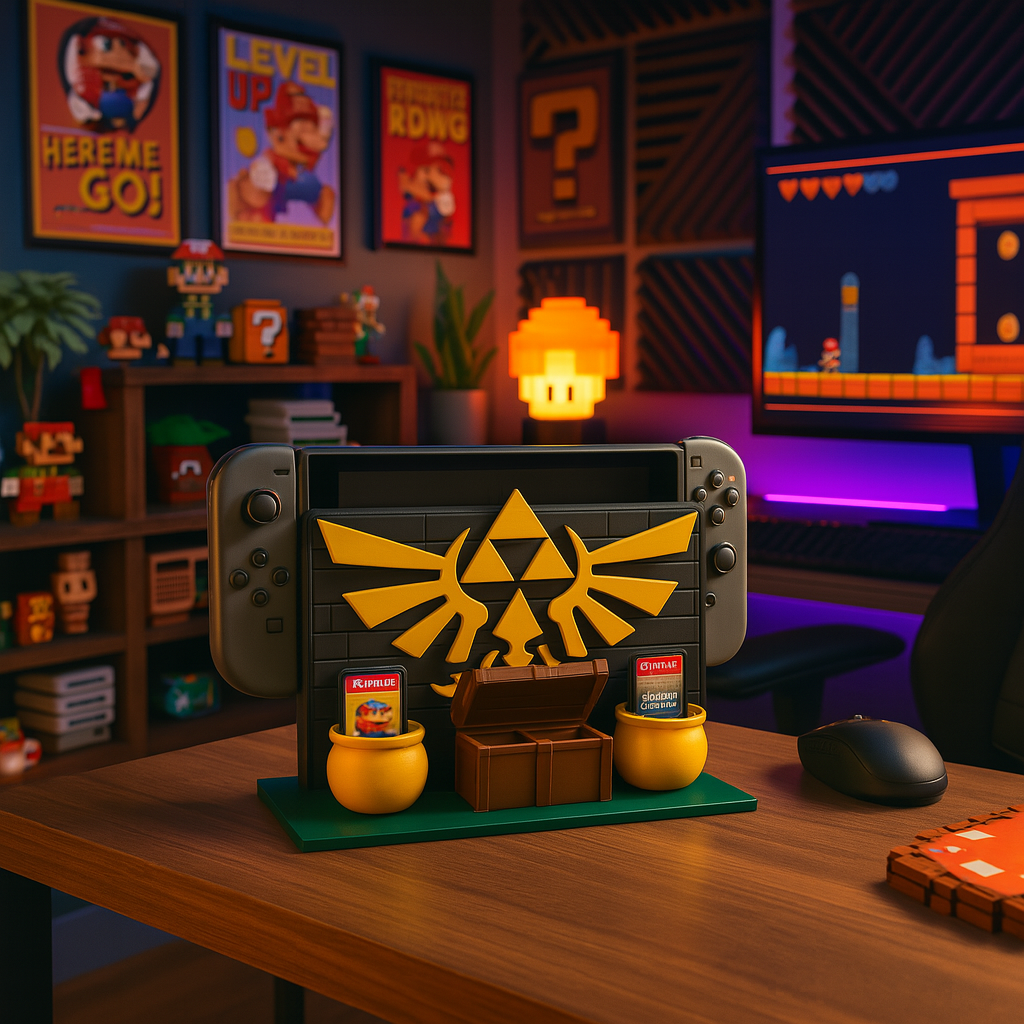 🗡️ Soporte Zelda para Dock de Nintendo Switch – ¡Haz que Hyrule viva en tu setup!