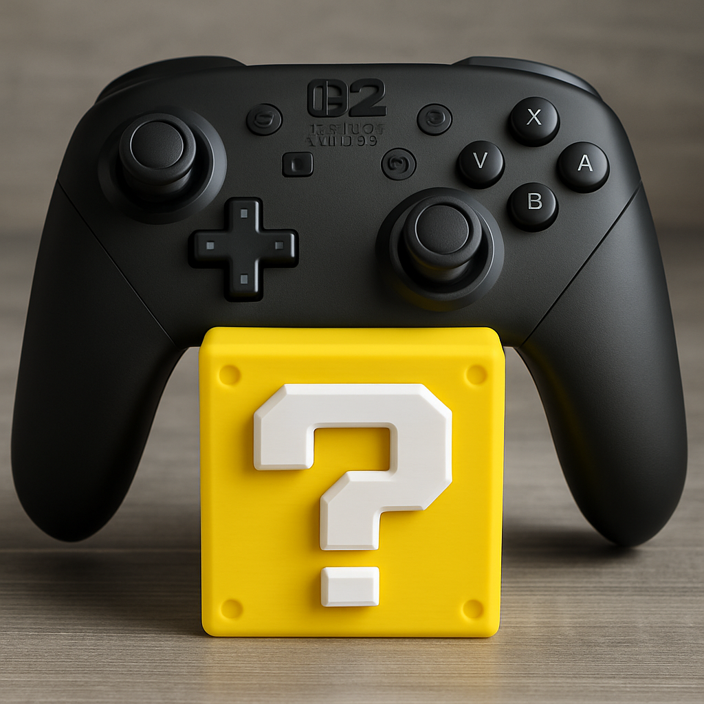 🎮 Soporte para Mando – Cuadro de Interrogación ❓ Mario Bros