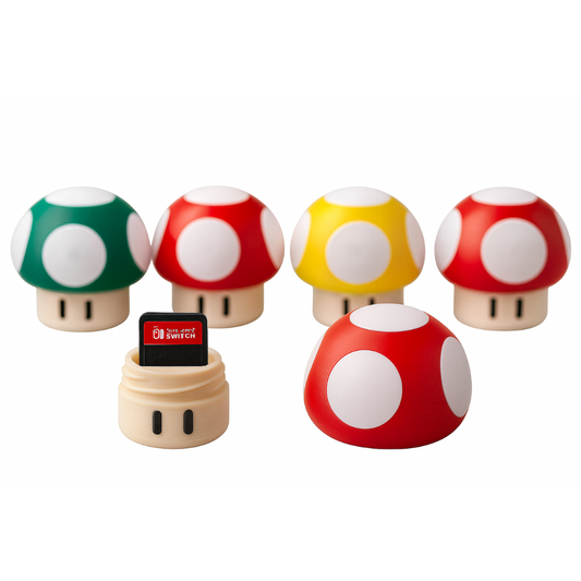 🍄 Estuche para Cartuchos de Nintendo Switch – Hongo Mario Bros