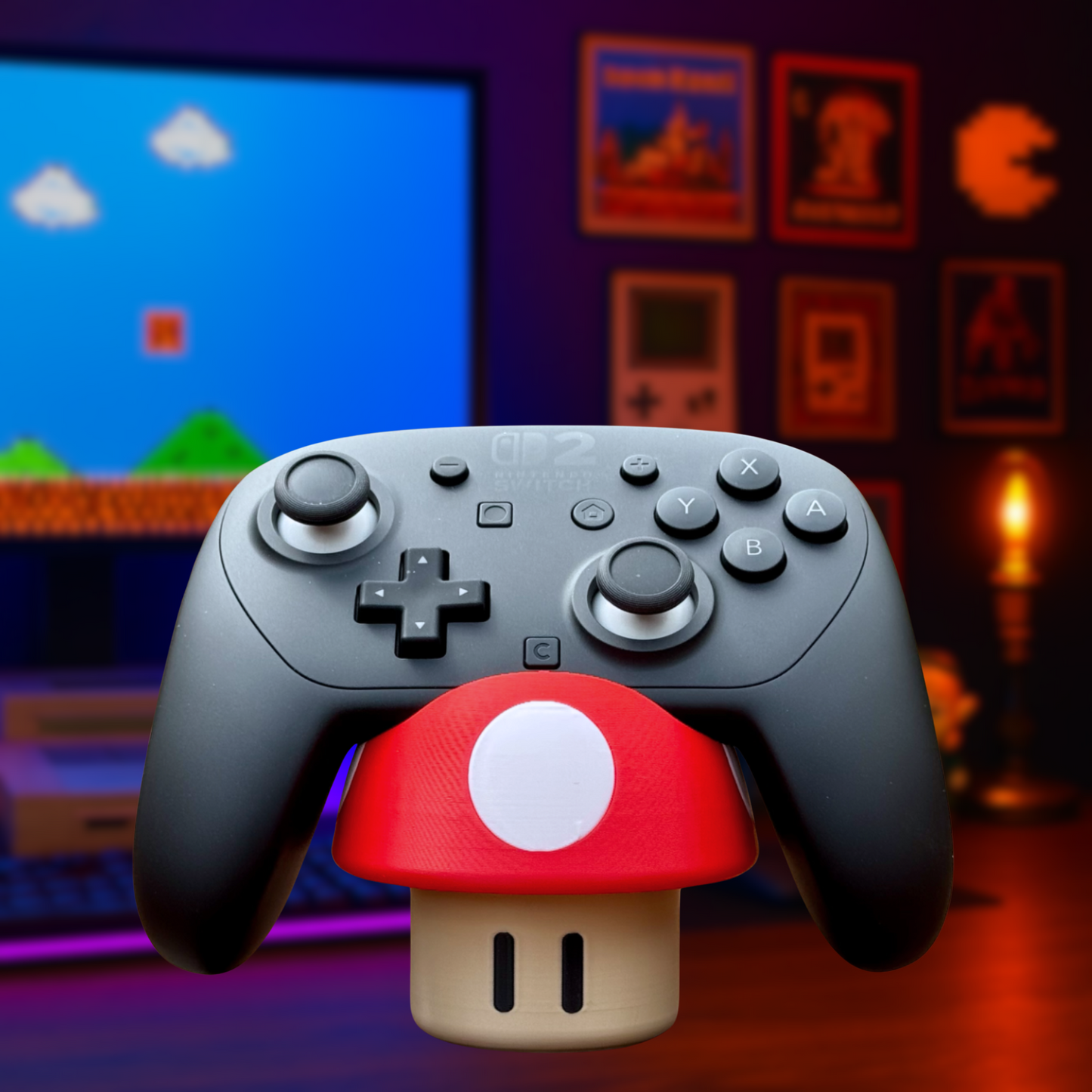 🎮 Soporte para Mando – Hongo Mario Bros 🍄