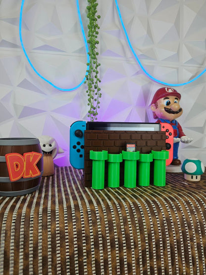 🎮 Soporte para Dock Mario Bros – ¡Organiza hasta 18 juegos!